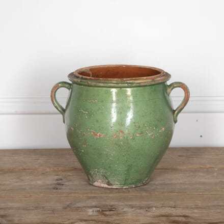 19th Century French Green Glaze Confit Pot DA2329643