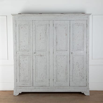 19th Century French Grey Painted Armoire CU7533961