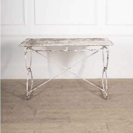 19th Century French Iron Garden Table with Zinc Top GA4430106