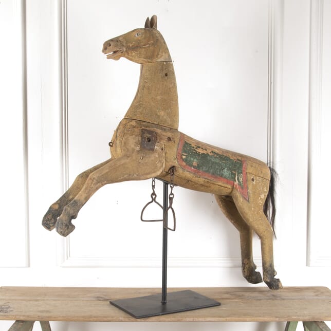19th Century French Wooden Folk Art Horse