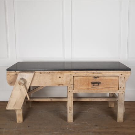 19th Century French Work Bench with Granite Top OF9029080