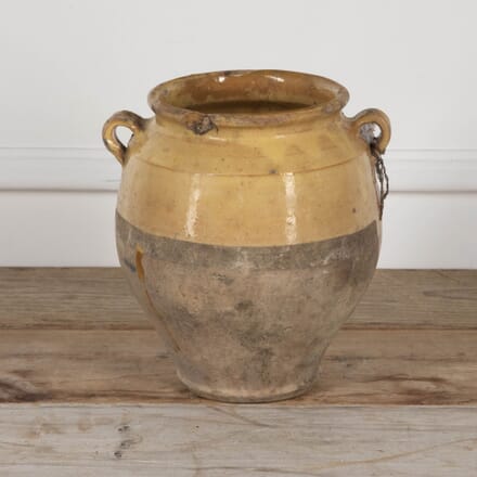 19th Century French Yellow Glazed Confit Pot DA7232380