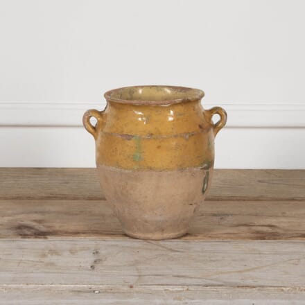 19th Century French Yellow Glazed Confit Pot DA7232381