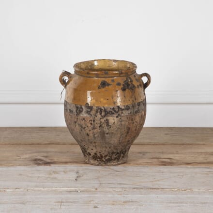 19th Century French Yellow Glazed Confit Pot DA7232383
