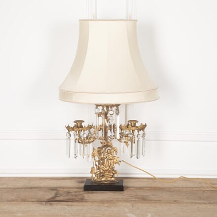 19th Century Gilt Metal Chandelier Table Lamp DA8029312