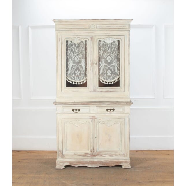 19th Century Glazed French Painted Buffet Deux Corps Cabinet CA5934230