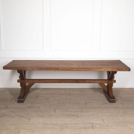 19th Century Gothic X Frame Oak Dining Table TD6421866