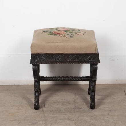 19th Century Indian Carved Rosewood Stool ST7827161