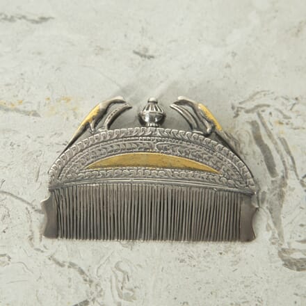 19th Century Indian Small Silver Comb with Scent Holder LS4424215