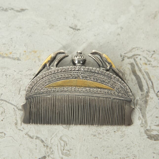 19th Century Indian Small Silver Comb with Scent Holder LS4424215