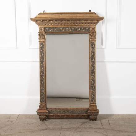19th Century Italian Renaissance Tabernacle Frame Mirror MI2328885