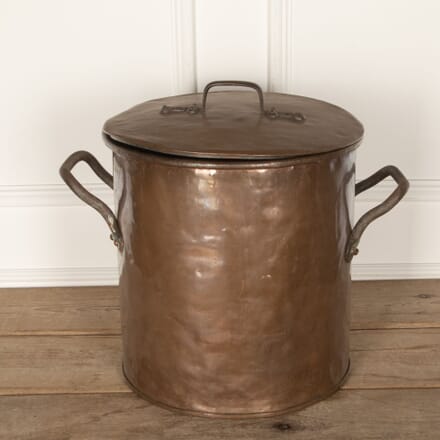 19th Century Large Lidded Copper Cook Pot DA8531542