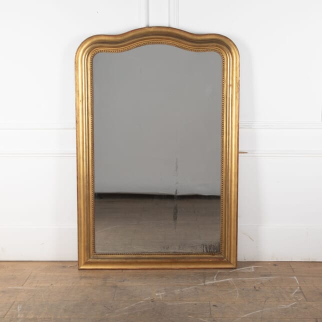 19th Century Large Louis Philippe Gilt Overmantle Mirror MI3431622
