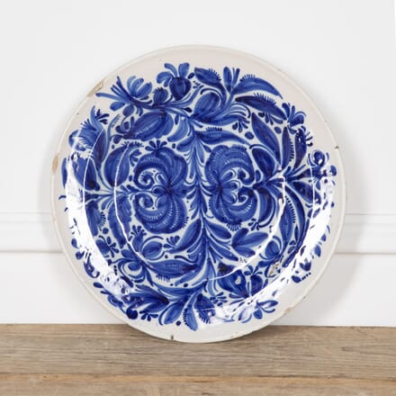 19th Century Large Spanish Blue and White Platter DA5031238