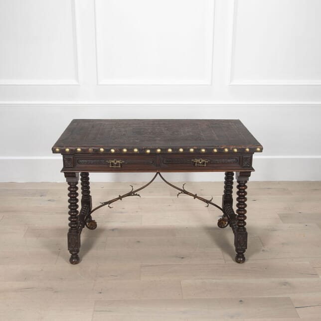 19th Century Leather Embossed Desk DB4033465