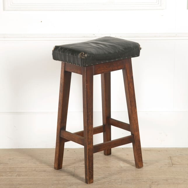 19th Century Leather Topped Mill Stool ST2059809