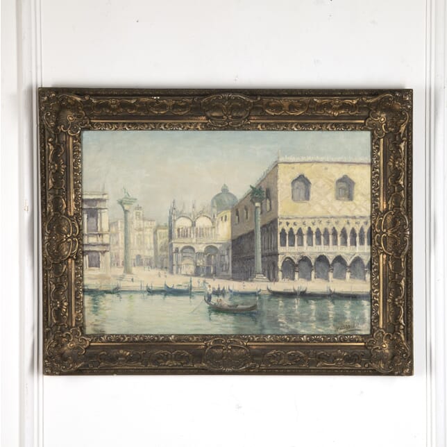 19th Century Oil on Canvas 'View of Venice' by H.Carnier WD4120548