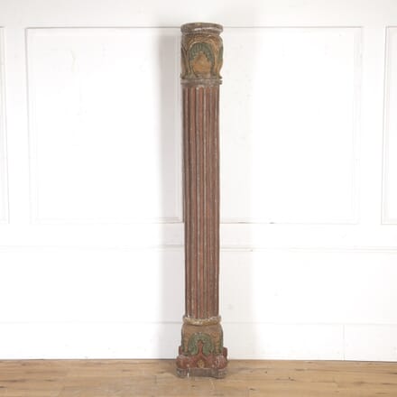 19th Century Painted Hardwood Column GA8216607