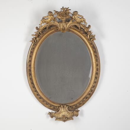 19th Century Oval Louis XVI Style Mirror MI3424275