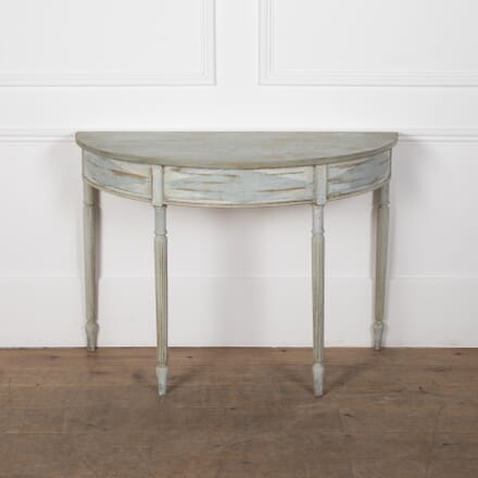19th Century Painted Demi Lune Console Table CO3628833