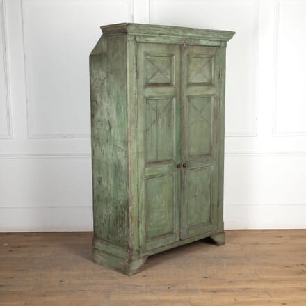 19th Century Painted Green House Keepers Cupboard CU6926148