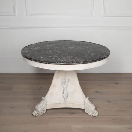 19th Century Painted Gueridon with Original Marble Top TC8432070