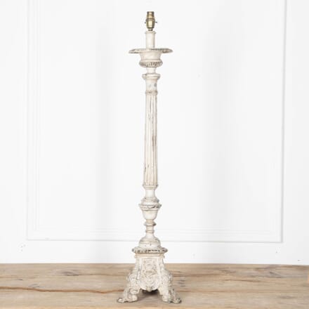 19th Century Painted Metal Georgian Style Torchere Table Lamp LT7032753