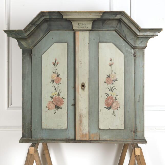 19th Century Painted Swedish Wall Cupboard OF9930822
