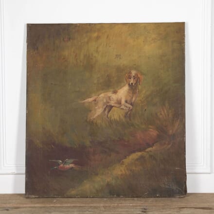19th Century Painting of a Hound and Duck WD1532515
