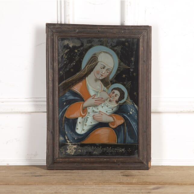 19th Century Religious Painting on Glass WD8016668