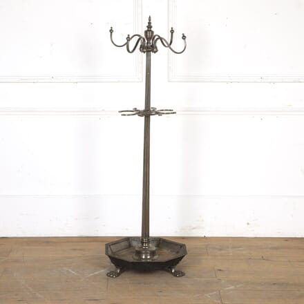 19th Century Polished Steel Coat and Stick Stand OF8220710