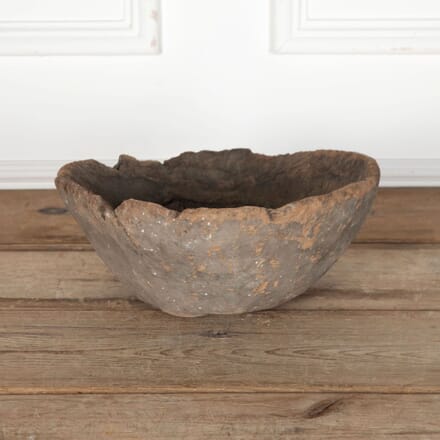 19th Century Primitive French Vintage Wooden Bowl DA7432288