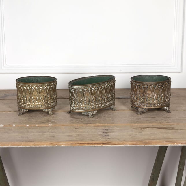 19th Century Set of Three Neo-Gothic Revival Cache Pots DA1531214