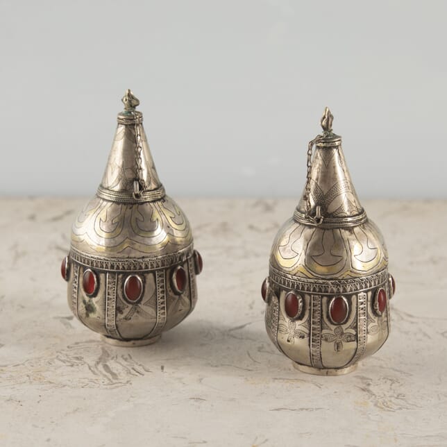19th Century Silver Turkmen Perfume Bottle LS4423381