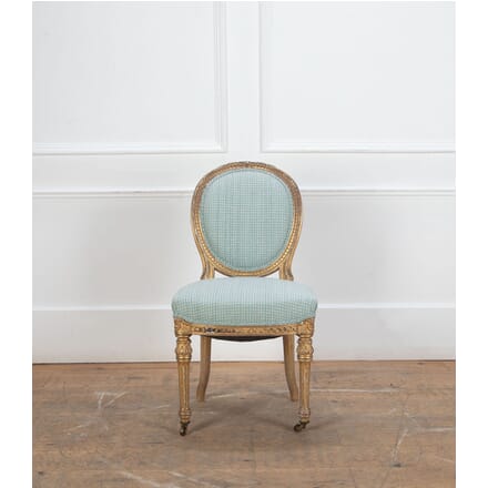 19th Century Single Gilt and Upholstered Side Chair CH5934200