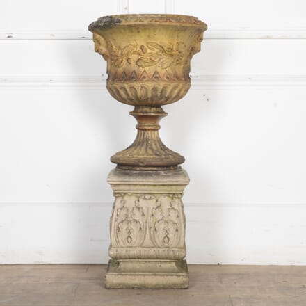 19th Century Terracotta Urn on Pedestal GA0325056