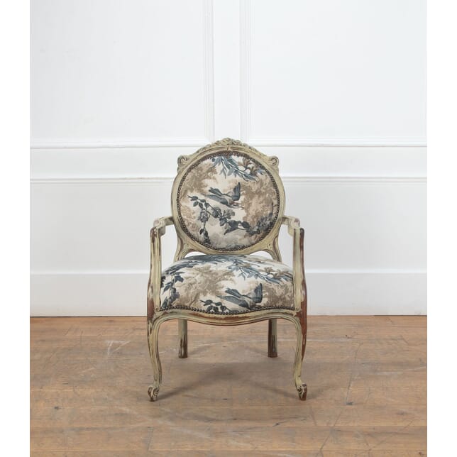 Late 19th Century Upholstered English Medallion Armchair CH5934229