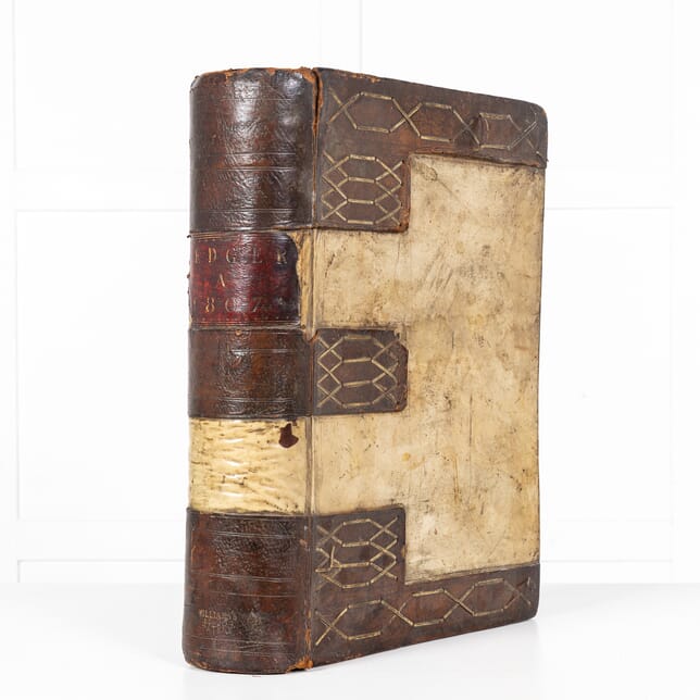 19th Century Velum and Leather Bound Book DA0625199