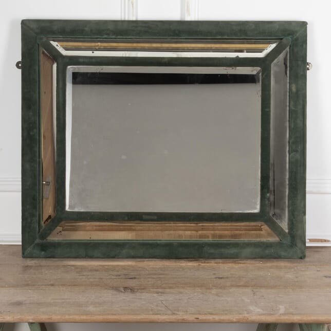 19th Century Velvet Framed Cushion Mirror MI8030420