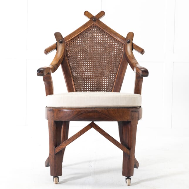 19th Century Walnut and Cane Chair CH0616864