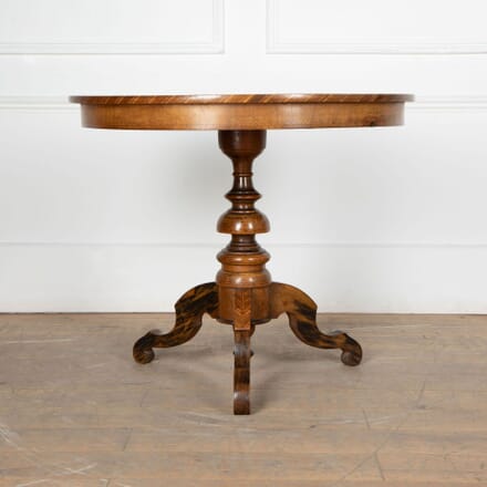 19th Century Walnut Parquetry Gueridon Table TC8133734