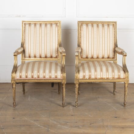 Pair of 19th Century Open Armchairs CH0324406