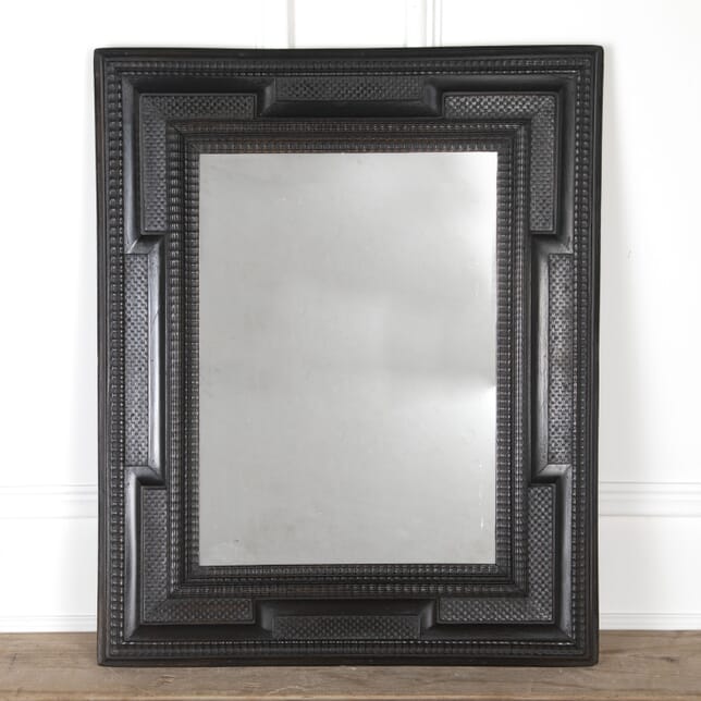 19th Century Flemish Ebonised Ripple Frame Mirror MI3421798