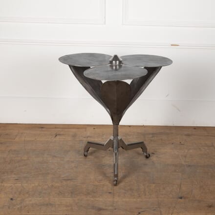 20th Century Art Deco Polished Steel Flower Table TC6330117