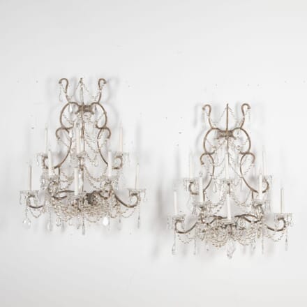Pair of Early 20th Century Large Scale Chandelier Wall Sconces LW9029100