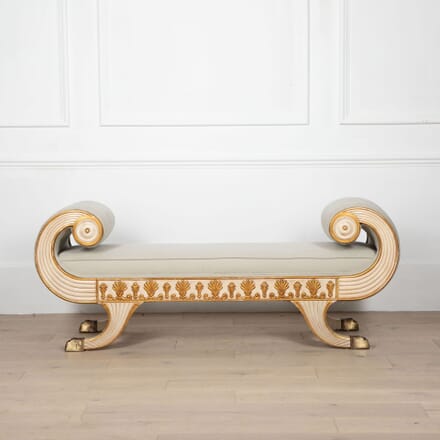 20th Century Empire Style Painted and Gilded Stool CH3833796