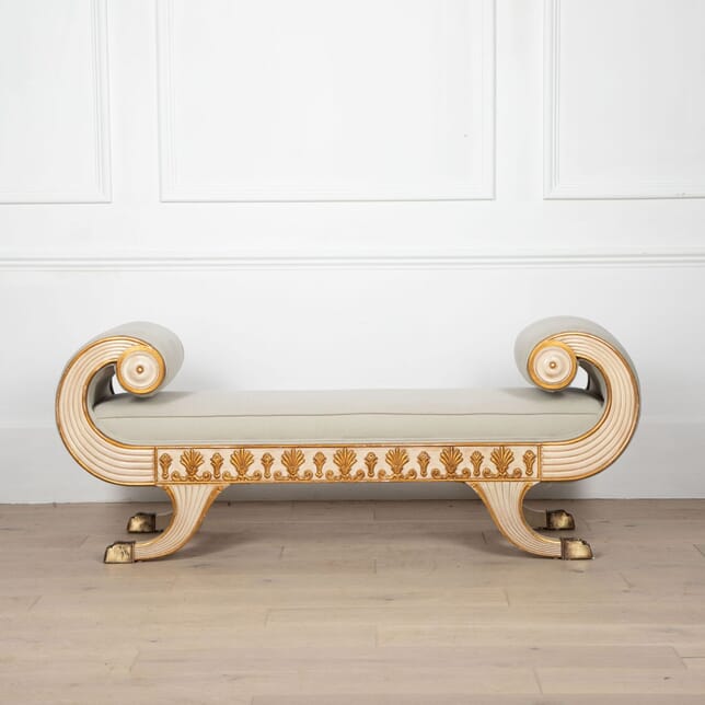 20th Century Empire Style Painted and Gilded Stool CH3833796
