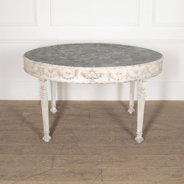 20th Century English Oval Painted Centre Table TC8429469