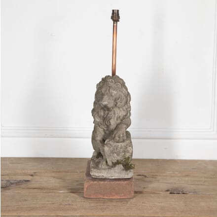 20th Century English Stone Lion Table Lamp LT5027210