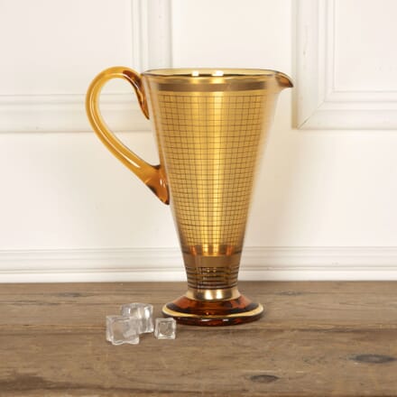 20th Century Extra Large Gold and Amber Cocktail or Water Jug DA5832195